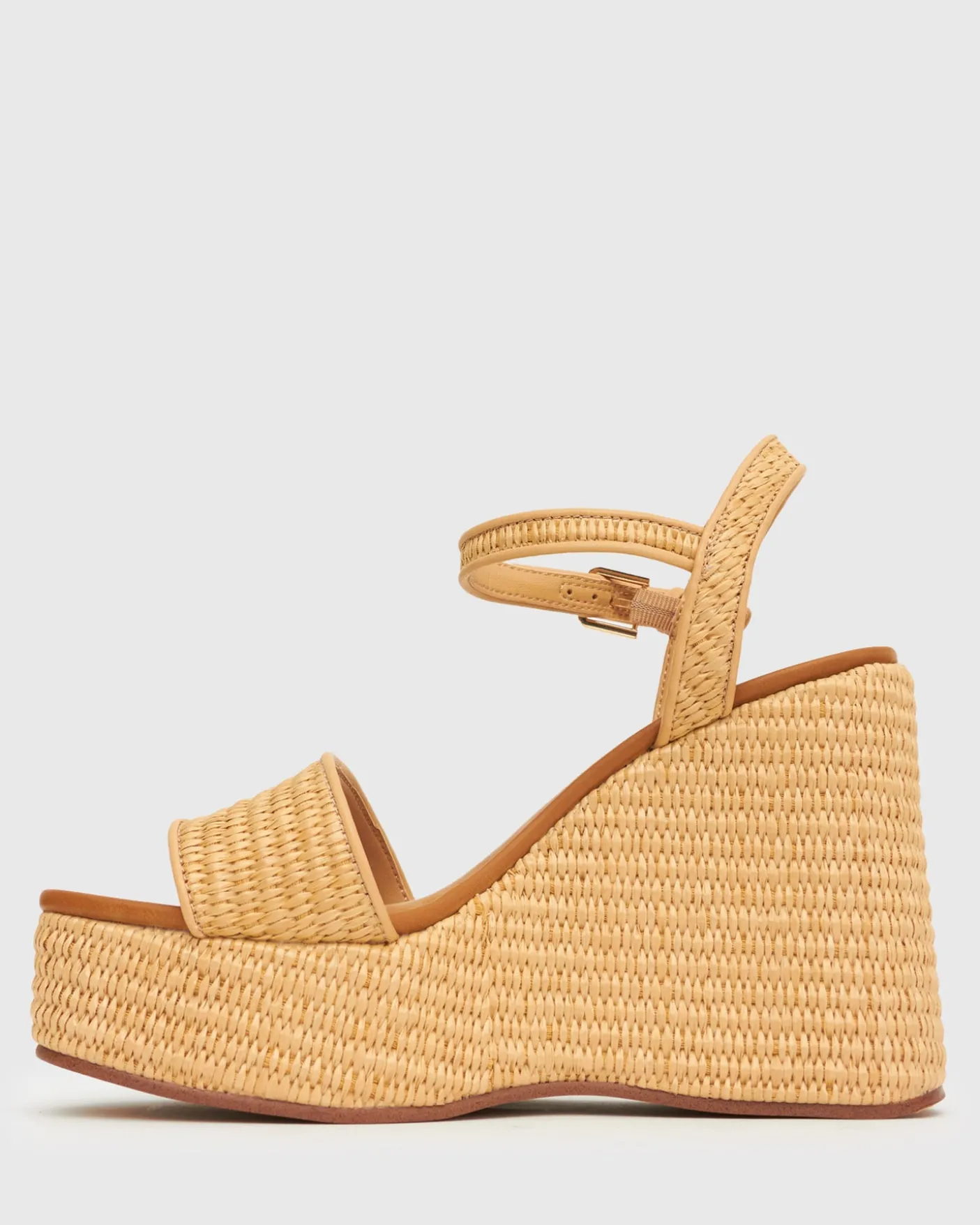 PRE-ORDER FAME Raffia Platform Wedges