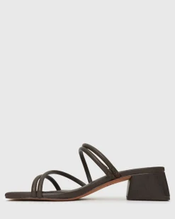PRE-ORDER HALLIE Low Wooden Block Heel Mules