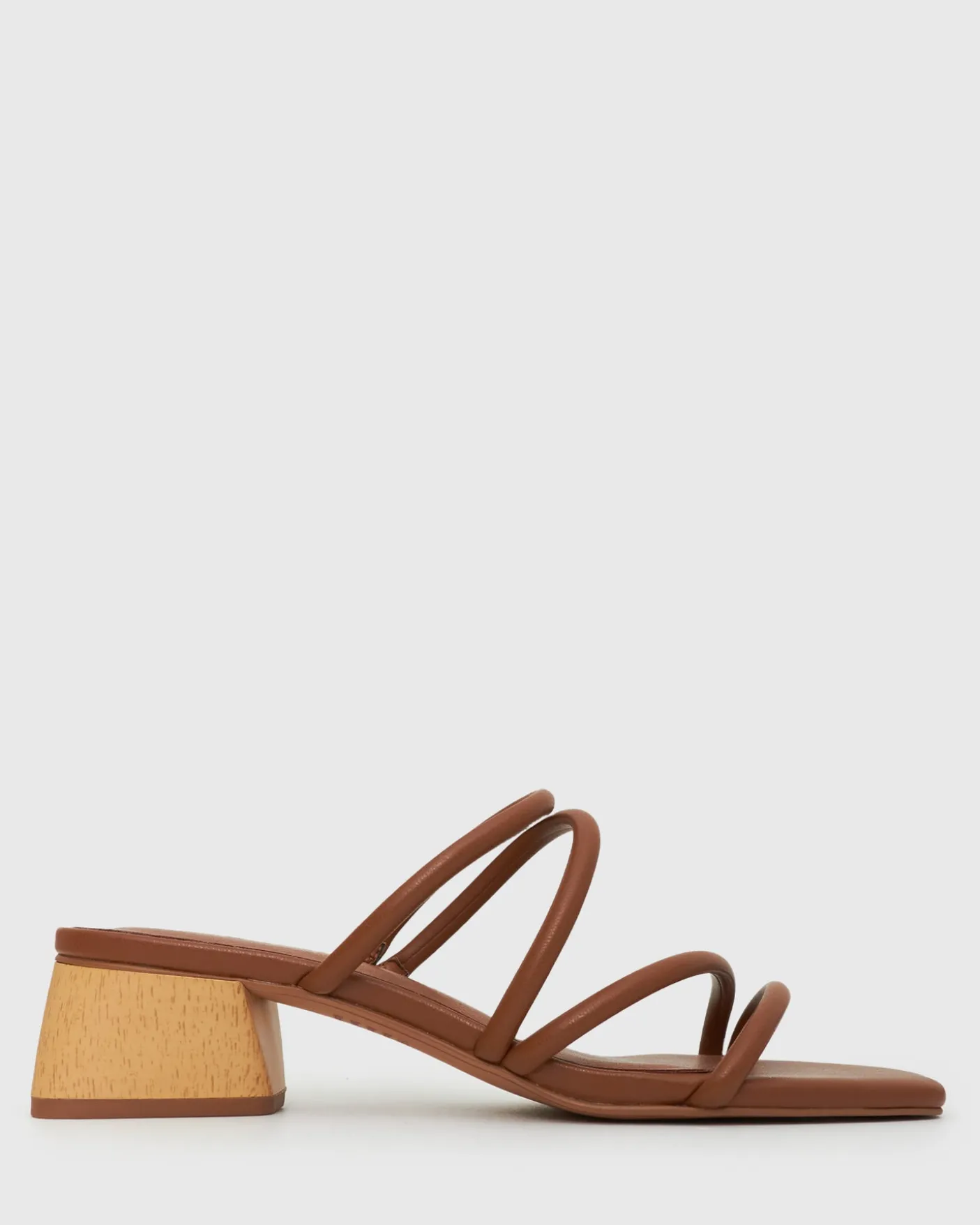 PRE-ORDER HALLIE Low Wooden Block Heel Mules