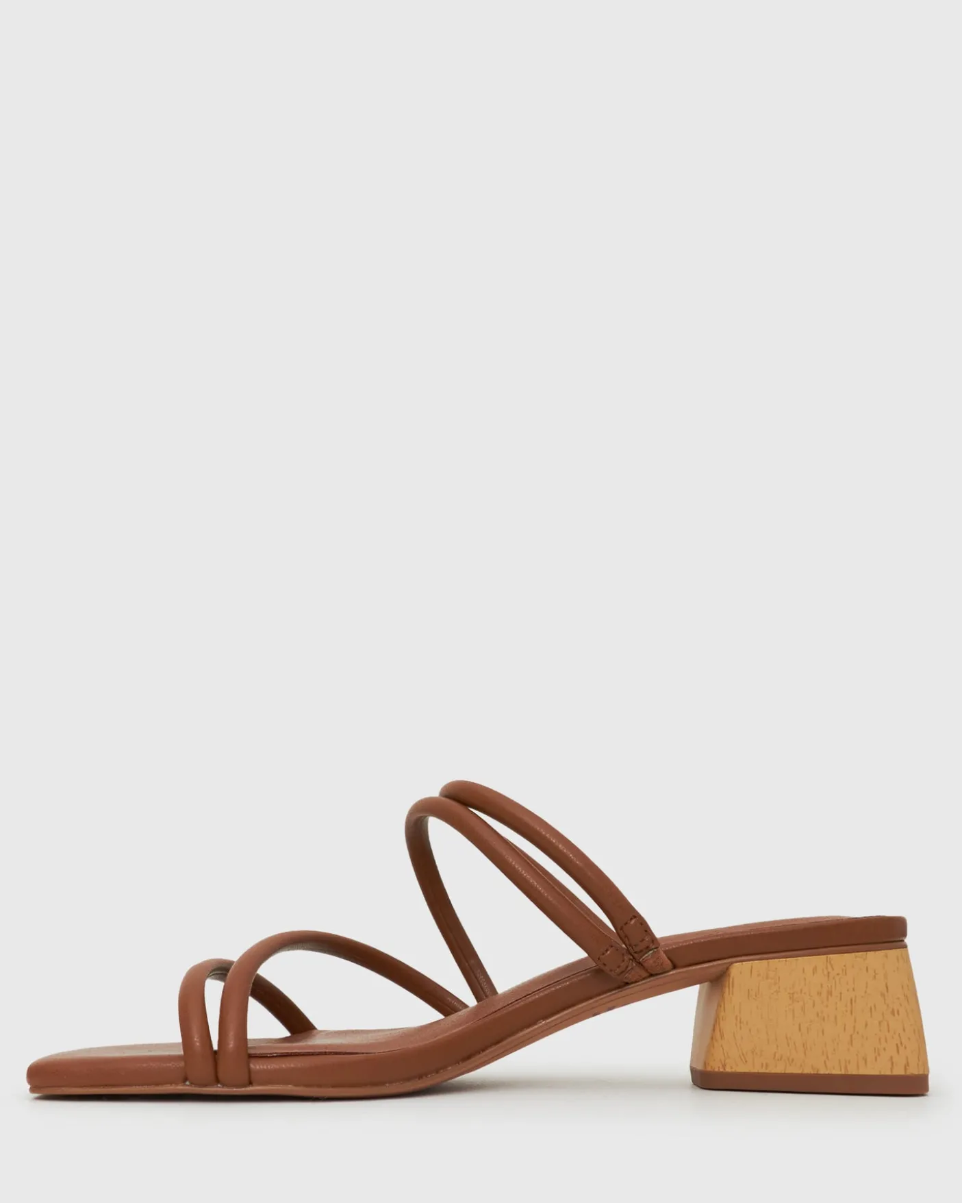PRE-ORDER HALLIE Low Wooden Block Heel Mules
