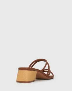 PRE-ORDER HALLIE Low Wooden Block Heel Mules