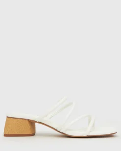 PRE-ORDER HALLIE Low Wooden Block Heel Mules