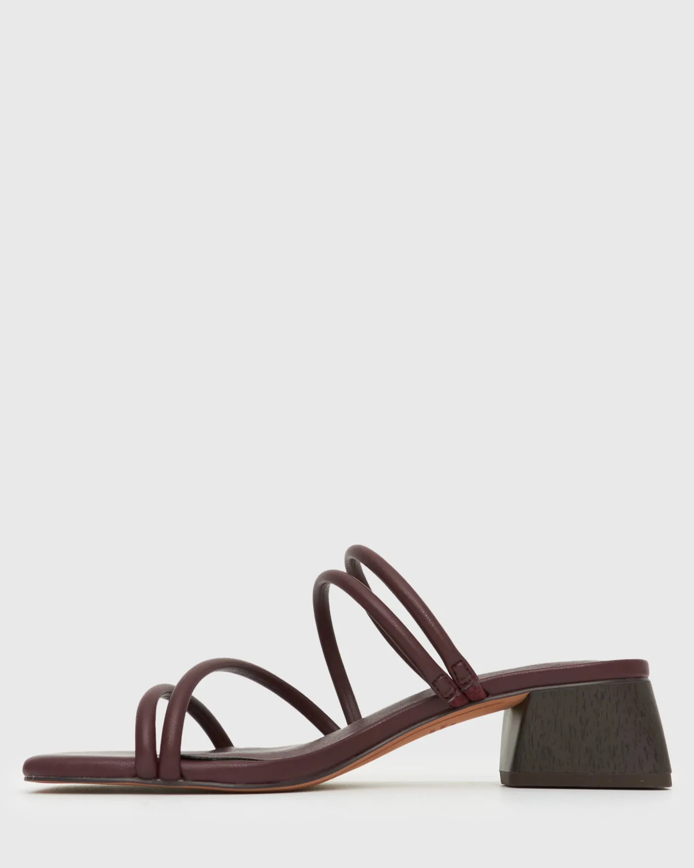 PRE-ORDER HALLIE Low Wooden Block Heel Mules
