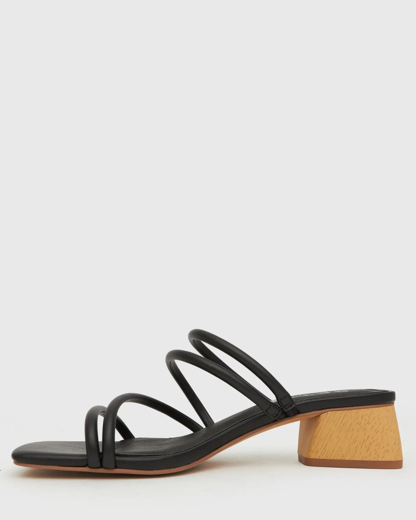 PRE-ORDER HALLIE Low Wooden Block Heel Mules