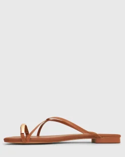 PRE-ORDER MANTRA Leather Flat Strappy Sandals