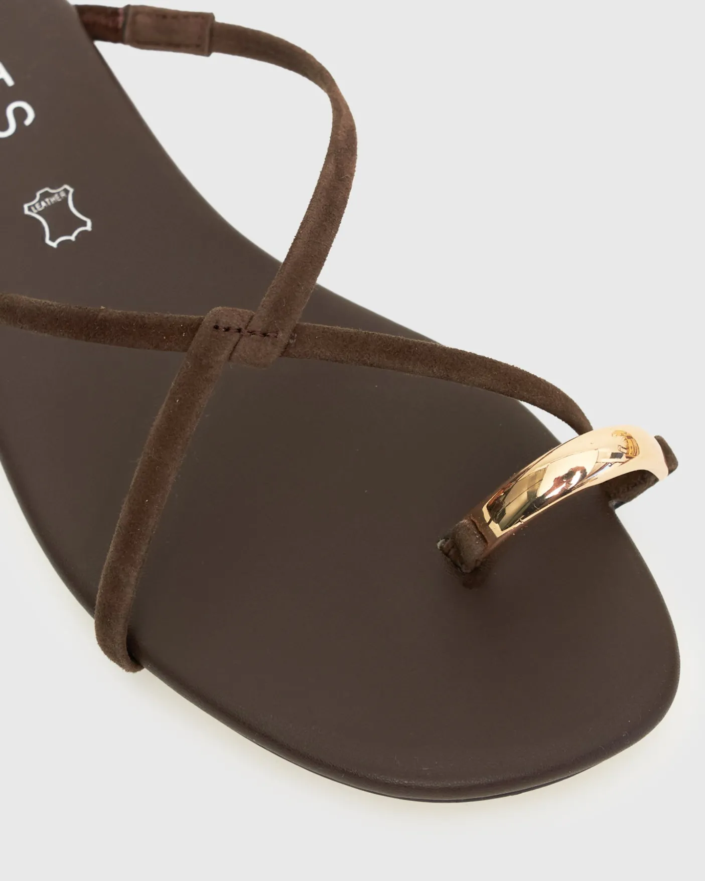 PRE-ORDER MANTRA Leather Flat Strappy Sandals