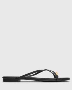 PRE-ORDER MANTRA Leather Flat Strappy Sandals