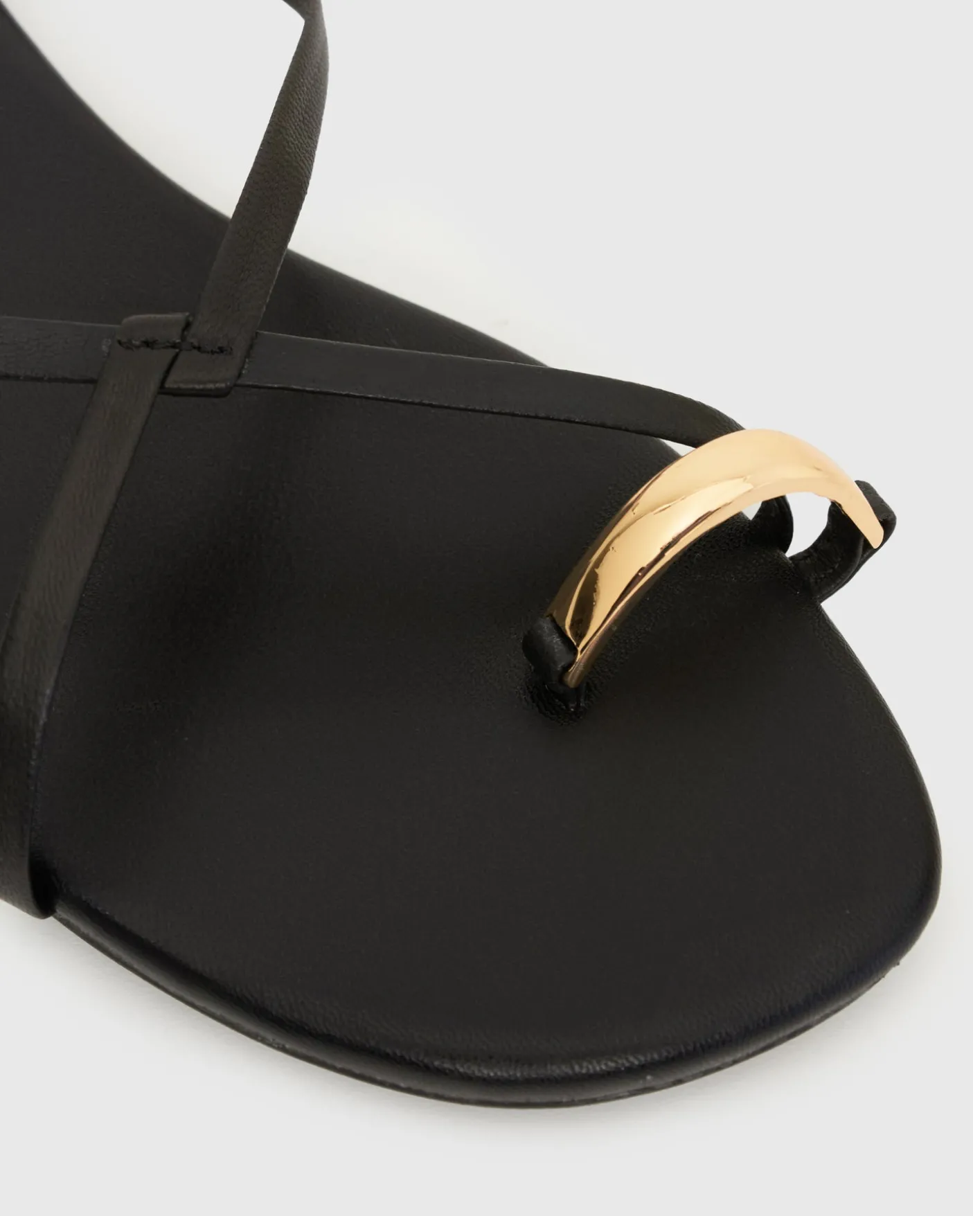 PRE-ORDER MANTRA Leather Flat Strappy Sandals