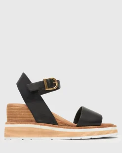 PRE-ORDER SANDREA Stacked Heel Wedges