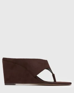 PRE-ORDER SELENE Square Toe Wedge Sandals
