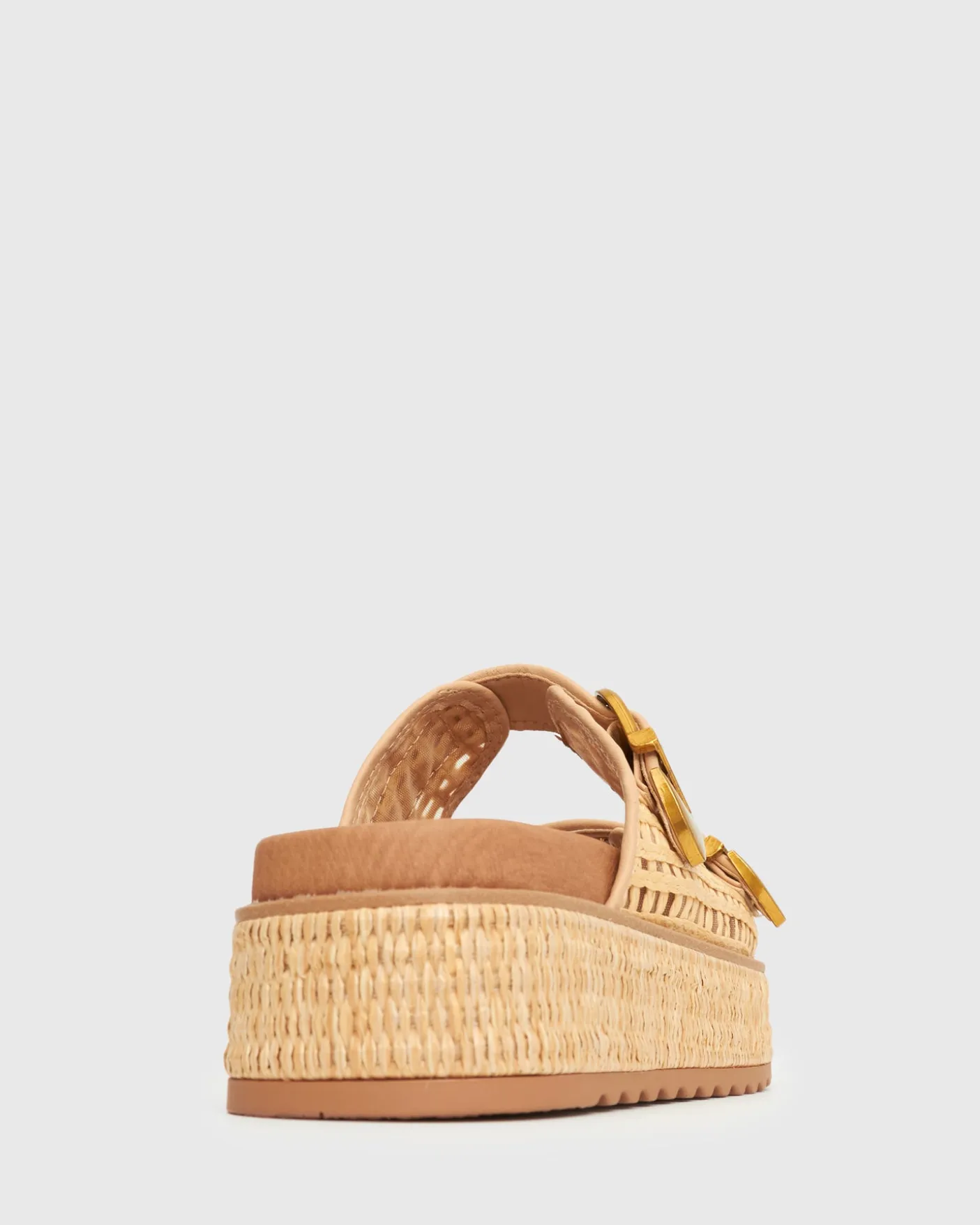 PRE-ORDER VACAY Raffia Platform Slide Sandals