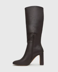 PRIME Block Heel Knee High Boots