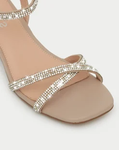 SHAY Diamante Low Heeled Sandals