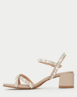 SHAY Diamante Low Heeled Sandals