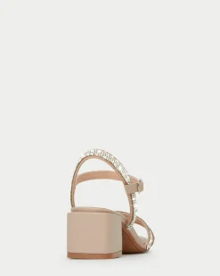 SHAY Diamante Low Heeled Sandals