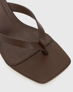 SUNDOWNER Leather Thong Mule Sandals