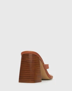 SUNDOWNER Leather Thong Mule Sandals