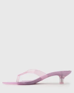 TYLA Jelly Kitten Heel Thong Sandals