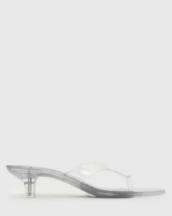 TYLA Jelly Kitten Heel Thong Sandals
