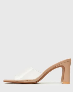 UNIQUE Square Toe Heeled Mules