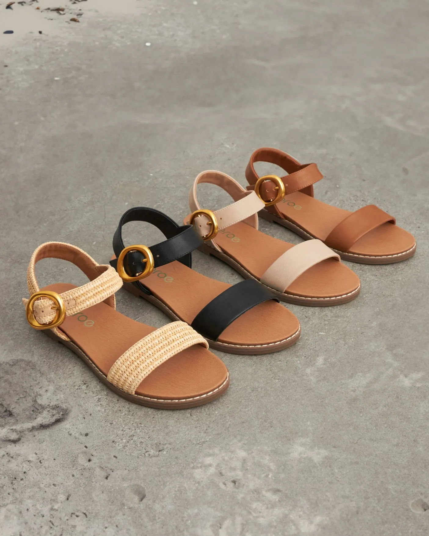 Wider Fit ATLANTA Vegan Flat Sandals