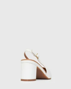 Wider Fit GUS Block Heel Slingback Pumps