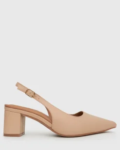 Wider Fit GUS Block Heel Slingback Pumps