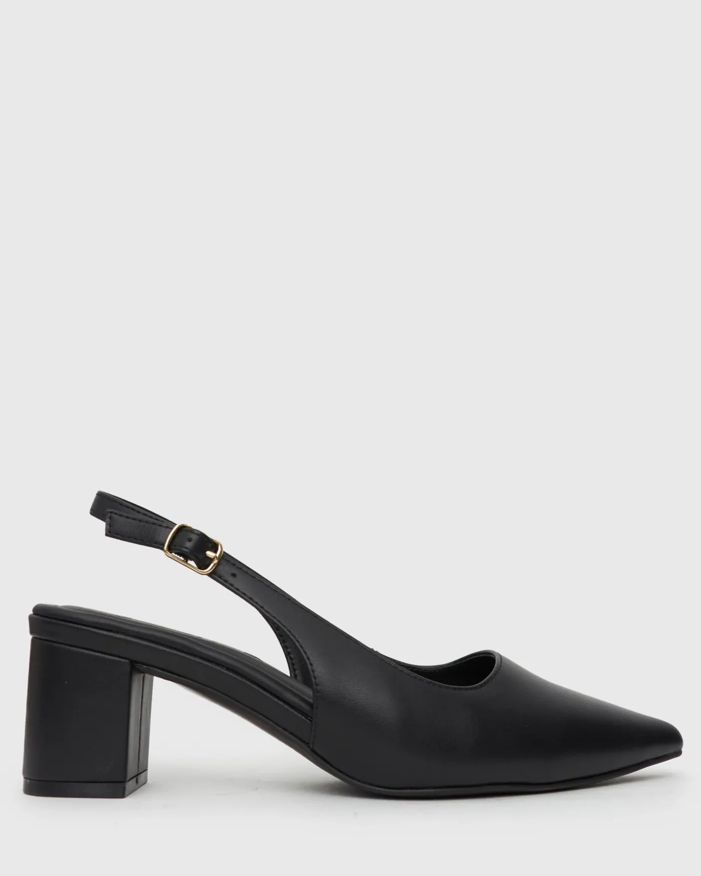Wider Fit GUS Block Heel Slingback Pumps