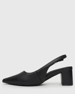 Wider Fit GUS Block Heel Slingback Pumps